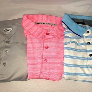 3pc lot men's Golf polos Grayson, Callaway, Walter Hagen XL